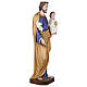 Statue of St. Joseph with Baby Jesus in fibreglass 100 cm for EXTERNAL USE s7