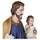 Statue of St. Joseph with Baby Jesus in fibreglass 100 cm for EXTERNAL USE s8