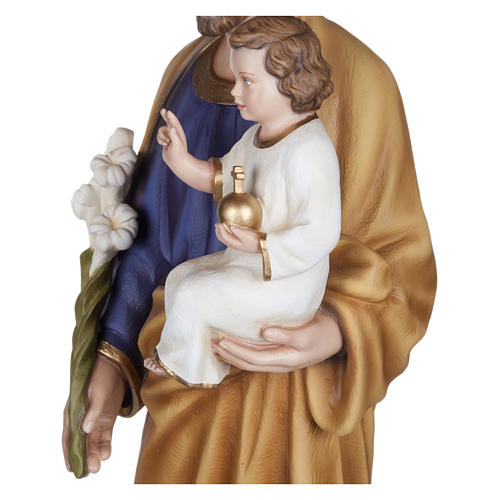 Saint Joseph with Child Jesus Blessing Statue in Fiberglass 100 cm FOR OUTDOORS 3