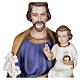 Saint Joseph with Child Jesus Blessing Statue in Fiberglass 100 cm FOR OUTDOORS s2