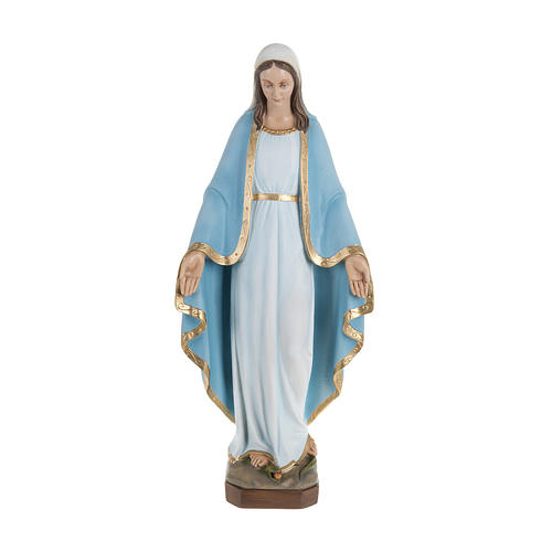 Statue of Our Lady of Miracles with sky blue cape in fibreglass 60 cm for EXTERNAL USE 1
