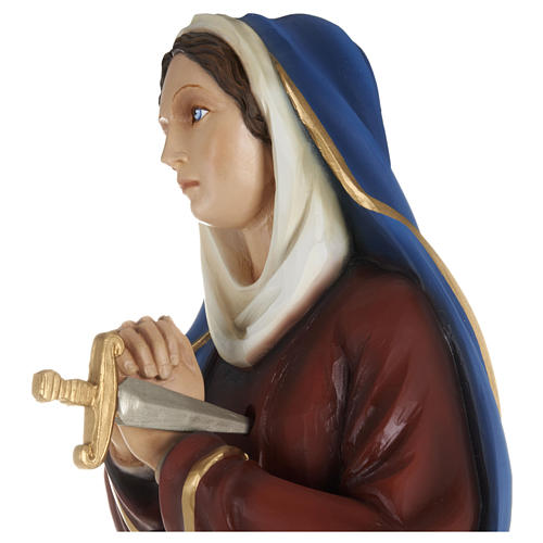 Statue of Our Lady of Sorrows with joined hands in fibreglass 80 cm for EXTERNAL USE 3