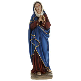 Estatua Virgen Dolorosa manos juntas 80 cm fiberglass PARA EXTERIOR