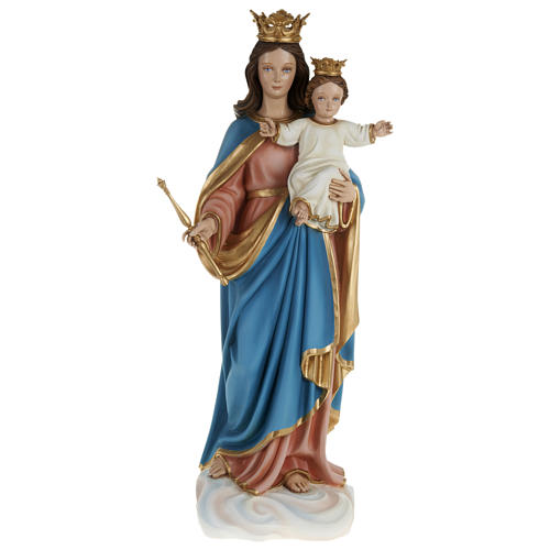 Statue Marie Auxiliatrice avec enfant 80 cm fibre de verre POUR EXTÉRIEUR 1