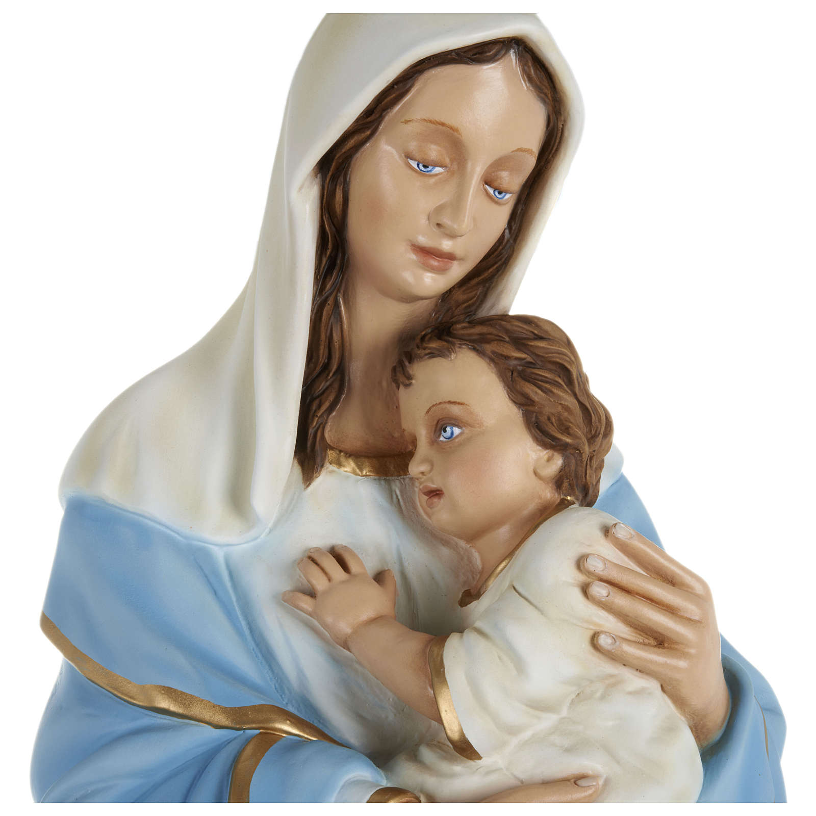 Statue of the Virgin Mary holding Baby Jesus in fibreglass | online