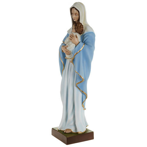 Statue of the Virgin Mary holding Baby Jesus in fibreglass 80 cm for EXTERNAL USE 3