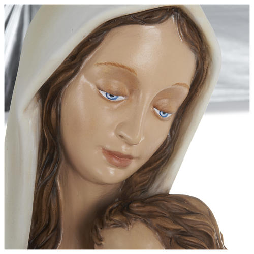 Statue of the Virgin Mary holding Baby Jesus in fibreglass 80 cm for EXTERNAL USE 4