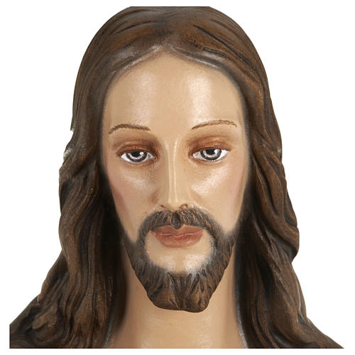 Statua Sacro cuore di Gesù vetroresina 80 cm PER ESTERNO 2
