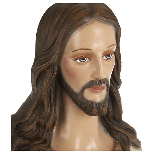 Statua Sacro cuore di Gesù vetroresina 80 cm PER ESTERNO 5