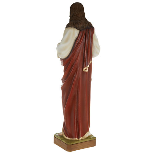 Statua Sacro cuore di Gesù vetroresina 80 cm PER ESTERNO 6