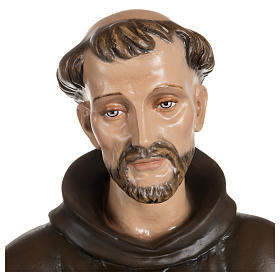 Statue of St. Francis with doves in fibreglass 100 cm for EXTERNAL USE