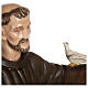 Statue of St. Francis with doves in fibreglass 100 cm for EXTERNAL USE s8
