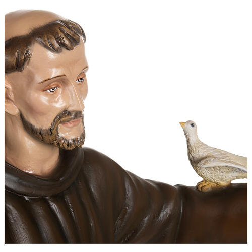 Figura Święty Franciszek z gołębiami, włókno szkalne, 100 cm, NA ZEWNĄTRZ 8