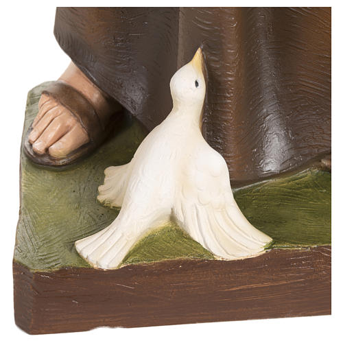 Statue of St. Francis with doves in fibreglass 80 cm for EXTERNAL USE 2