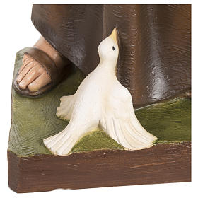 Estatua San Francisco con palomas fibra de vidrio 80 cm PARA EXTERIOR