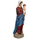Estatua Virgen con niño capa azul rojo fiberglass 85 cm PARA EXTERIOR s9