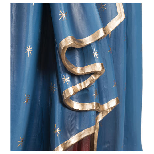 Vierge à l'enfant manteau bleu rouge fibre de verre 85 cm POUR EXTÉRIEUR 8