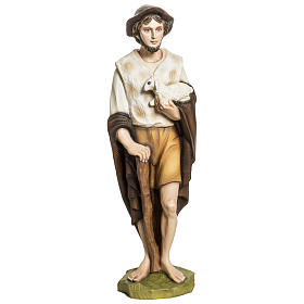 Shepherd with lamb in fibreglass 60 cm for EXTERNAL USE