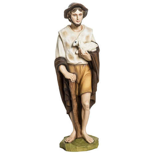Shepherd with lamb in fibreglass 60 cm for EXTERNAL USE 1