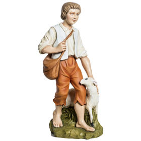 Shepherd with Sheep Nativity Fiberglass Statue, 60 cm FOR OUTDOORS