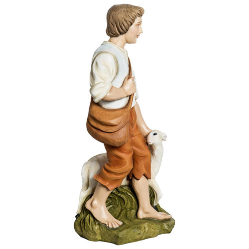 Shepherd with Sheep Nativity Fiberglass Statue, 60 cm FOR OUTDOORS 3