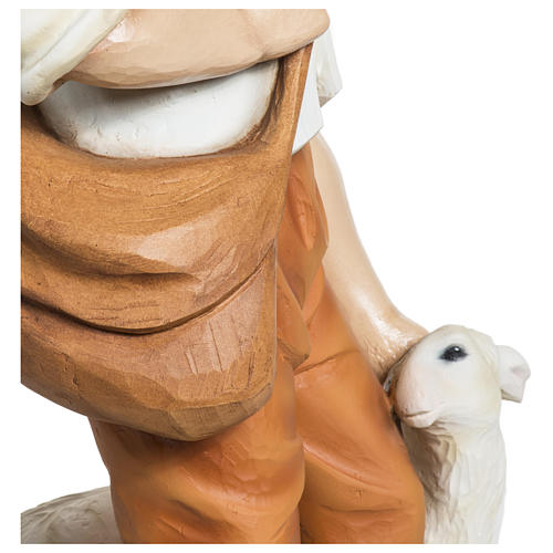 Shepherd with Sheep Nativity Fiberglass Statue, 60 cm FOR OUTDOORS 5