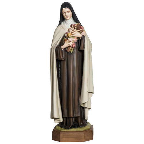 Statue of St. Theresa of Lisieux in fibreglass 80 cm for EXTERNAL USE 1