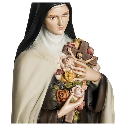 Statue of St. Theresa of Lisieux in fibreglass 80 cm for EXTERNAL USE 2