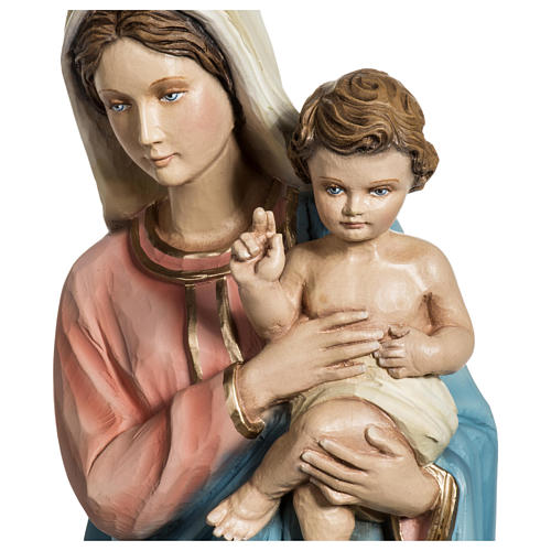 Statue Vierge à l'Enfant 60 cm fibre de verre POUR EXTÉRIEUR 2