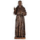 Statue Pater Pio 175cm bronzefarbigen Fiberglas AUSSENGEBRAUCH s1