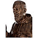 Statue of St. Pio in bronze-coated fibreglass 175 cm for EXTERNAL USE s2