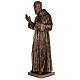 Statue of St. Pio in bronze-coated fibreglass 175 cm for EXTERNAL USE s3
