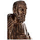 Statue of St. Pio in bronze-coated fibreglass 175 cm for EXTERNAL USE s6