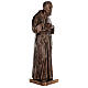 St Pio Fiberglass Statue with bronze coat, 175 cm FOR OUTDOORS s5