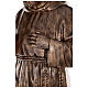 St Pio Fiberglass Statue with bronze coat, 175 cm FOR OUTDOORS s9