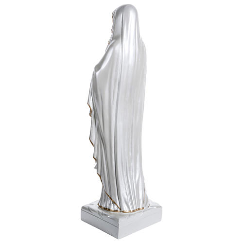 Statue Gottesmutter von Lourdes perlmuttartigen Fiberglas 60cm AUSSENGEBRAUCH 6