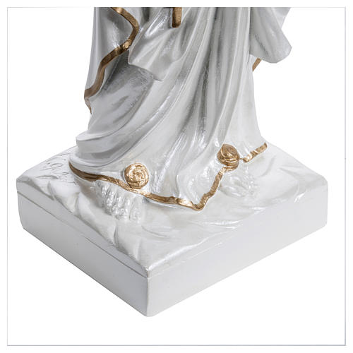 Statue of Our Lady of Lourdes in golden mother-of-pearl fibreglass 60 cm for EXTERNAL USE 5