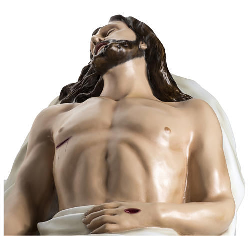 Dead Jesus in coloured fibreglass 140 cm for EXTERNAL USE 13