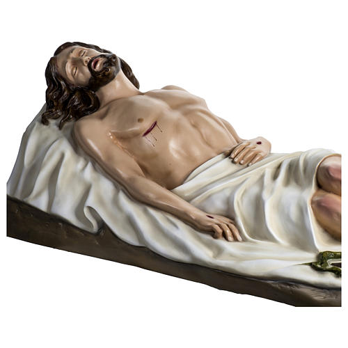 Jesús Muerto 140 cm fibra de vidrio coloreada PARA EXTERIOR 8