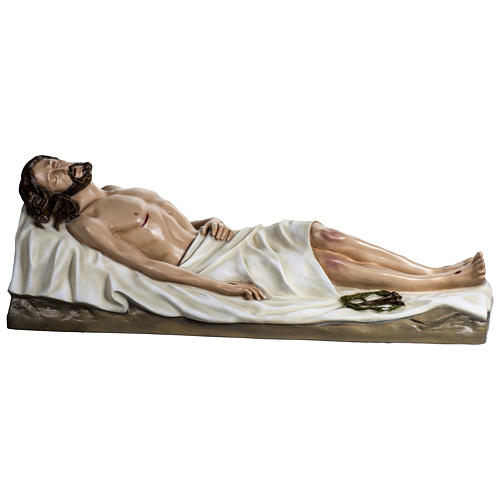 Jésus Mort 140 cm fibre de verre colorée POUR EXTÉRIEUR 1