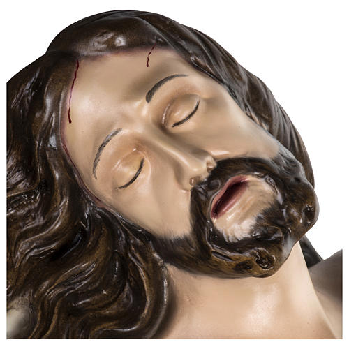 Jésus Mort 140 cm fibre de verre colorée POUR EXTÉRIEUR 2