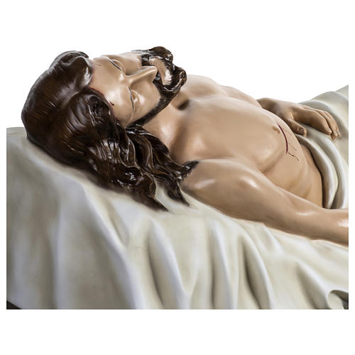 Gesù Morto 140 cm fibra di vetro colorata PER ESTERNO 9