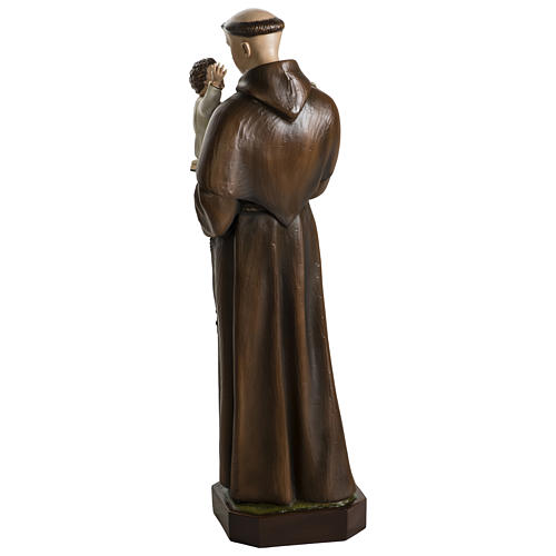 Statue of St. Anthony of Padua in coloured fibreglass 100 cm for EXTERNAL USE 12