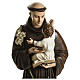 Statue of St. Anthony of Padua in coloured fibreglass 100 cm for EXTERNAL USE s6