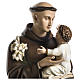 Statua Sant'Antonio da Padova 100 cm fibra di vetro colorata PER ESTERNO s5