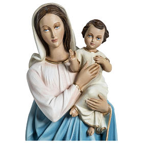 Estatua Virgen con niño aplicación 60 cm fibra de vidrio PARA EXTERIOR