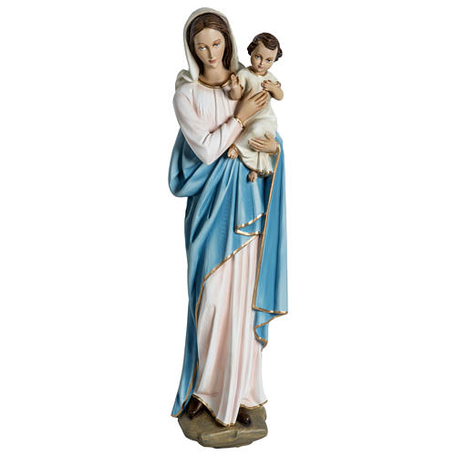 Estatua Virgen con niño aplicación 60 cm fibra de vidrio PARA EXTERIOR 1