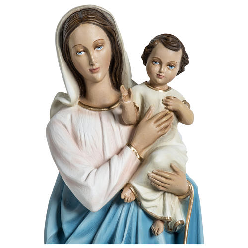 Estatua Virgen con niño aplicación 60 cm fibra de vidrio PARA EXTERIOR 2