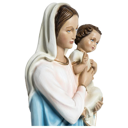 Estatua Virgen con niño aplicación 60 cm fibra de vidrio PARA EXTERIOR 7