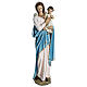 Estatua Virgen con niño aplicación 60 cm fibra de vidrio PARA EXTERIOR s1